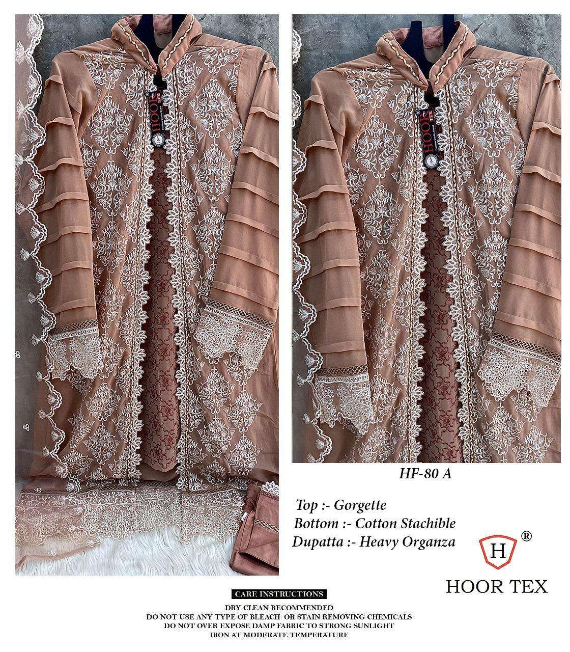 HF-80 COLOURS BY HOOR TEX DESIGNER GEORGETTE EMBROIDERED PAKISTANI DRESSES