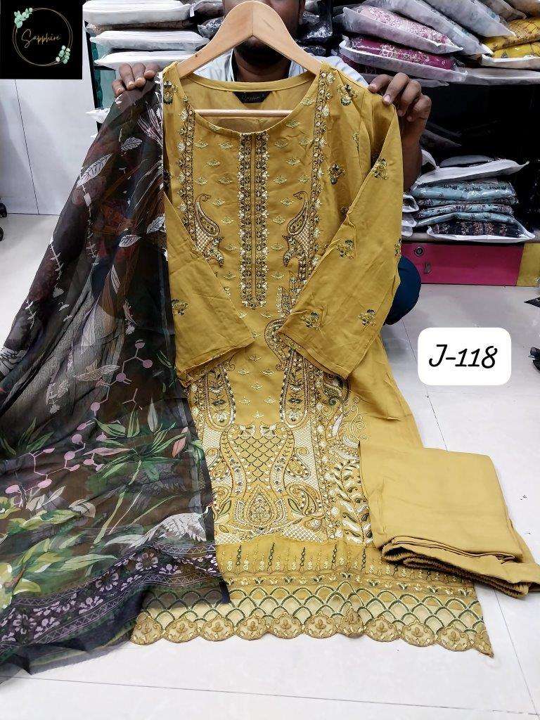 JAZMIN VOL-118 BY SAPPHIRE DESIGNER PURE RAYON COTTON PAKISTANI DRESSES