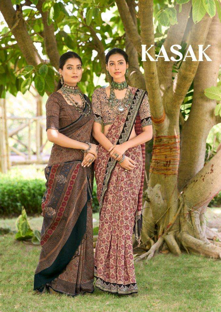 KASAK BY STAVAN 1001 TO 1006 DESIGNER FANCY COTTON PRINTED SAREES