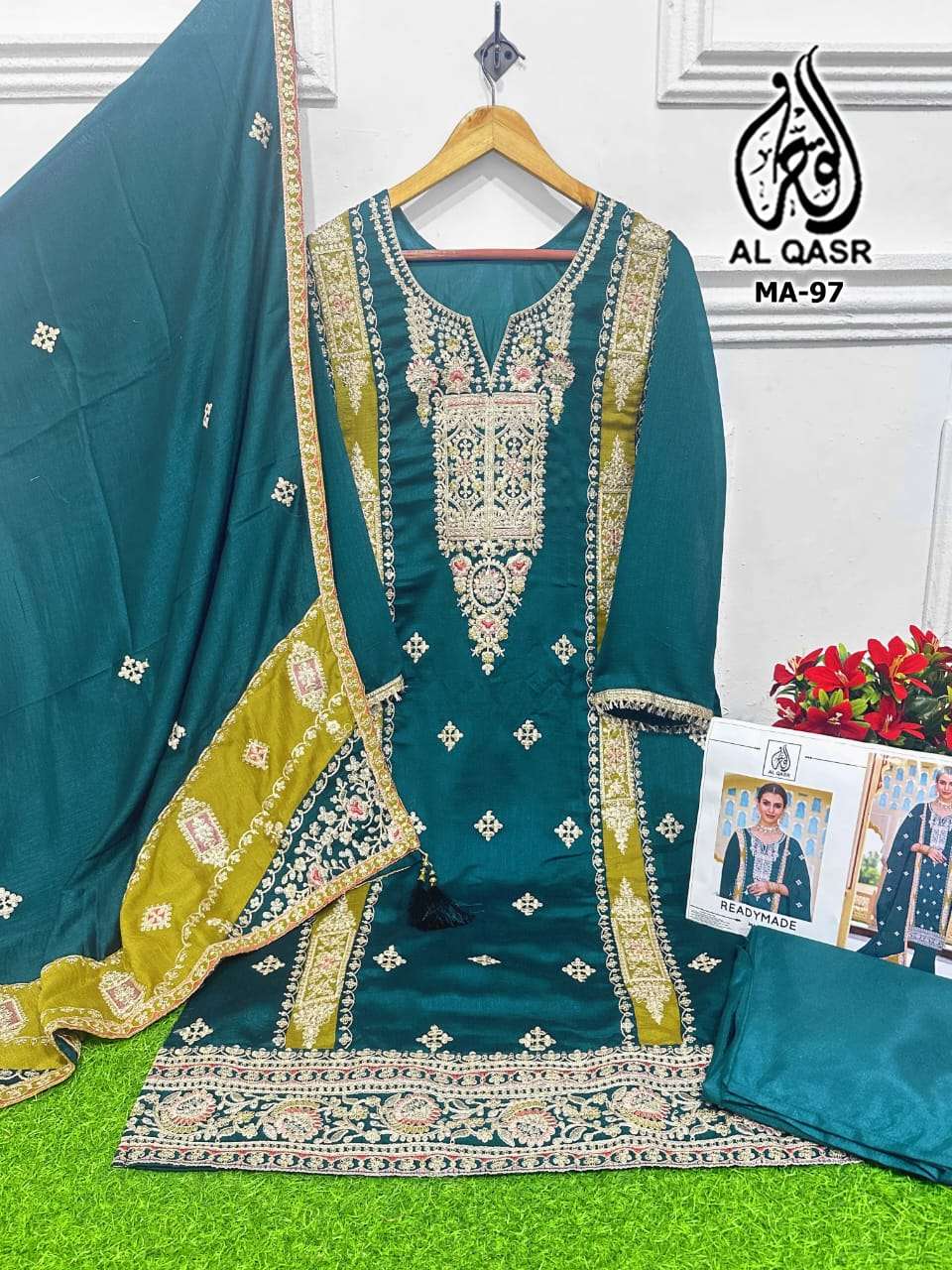 MA-97 COLOURS BY AL QASR DESIGNER FAUX GEORGETTE PAKISTANI DRESSES