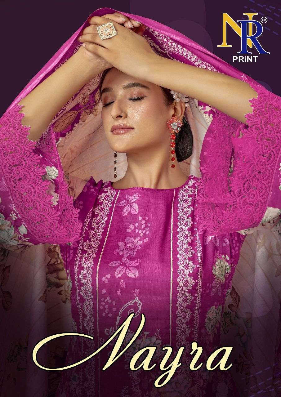 NAYRA KARACHI VOL-01 BY NR PRINTS 1001 TO 1008 SERIES COTTON PRINTED DRESSES