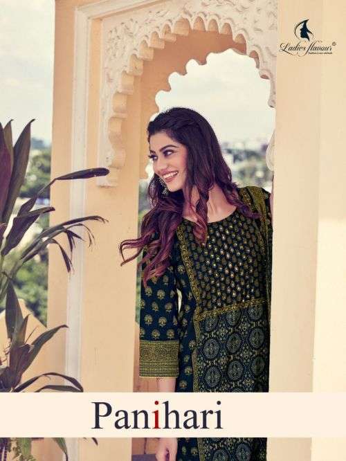 PANIHARI VOL-1 BY LADIES FLAVOUR 1001 TO 1004 SERIES CHANDERI WORK DRESSES