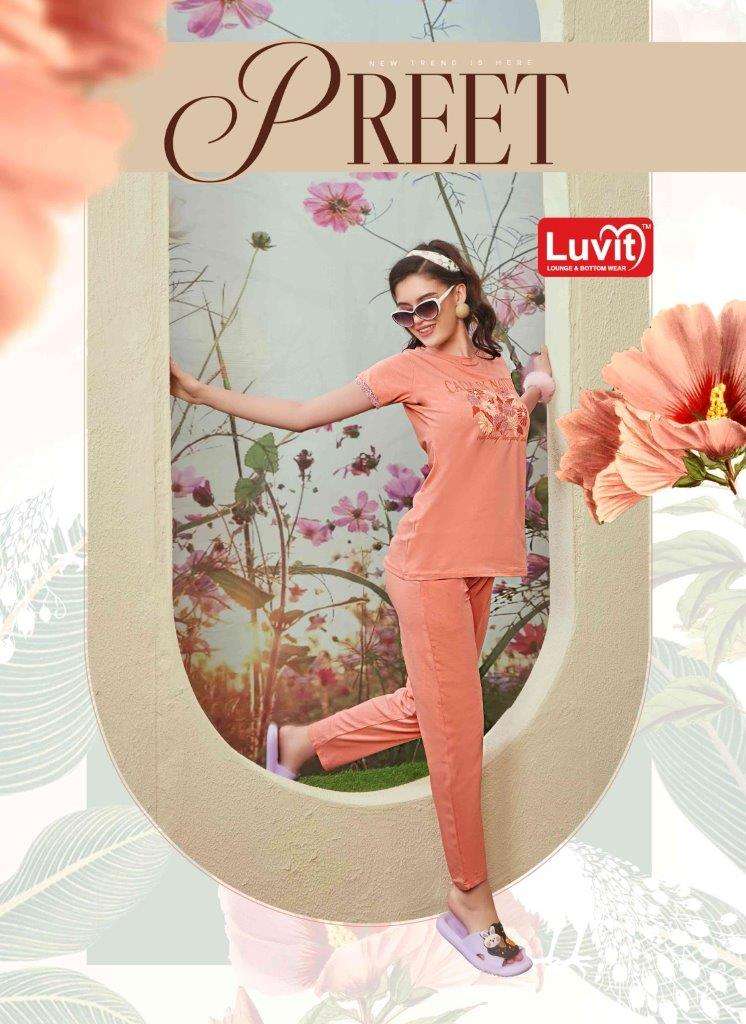 PREET BY LUVIT 101 TO 107 SERIES STYLISH PURE FANCY LYCRA PRINTED CO-ORDS SET