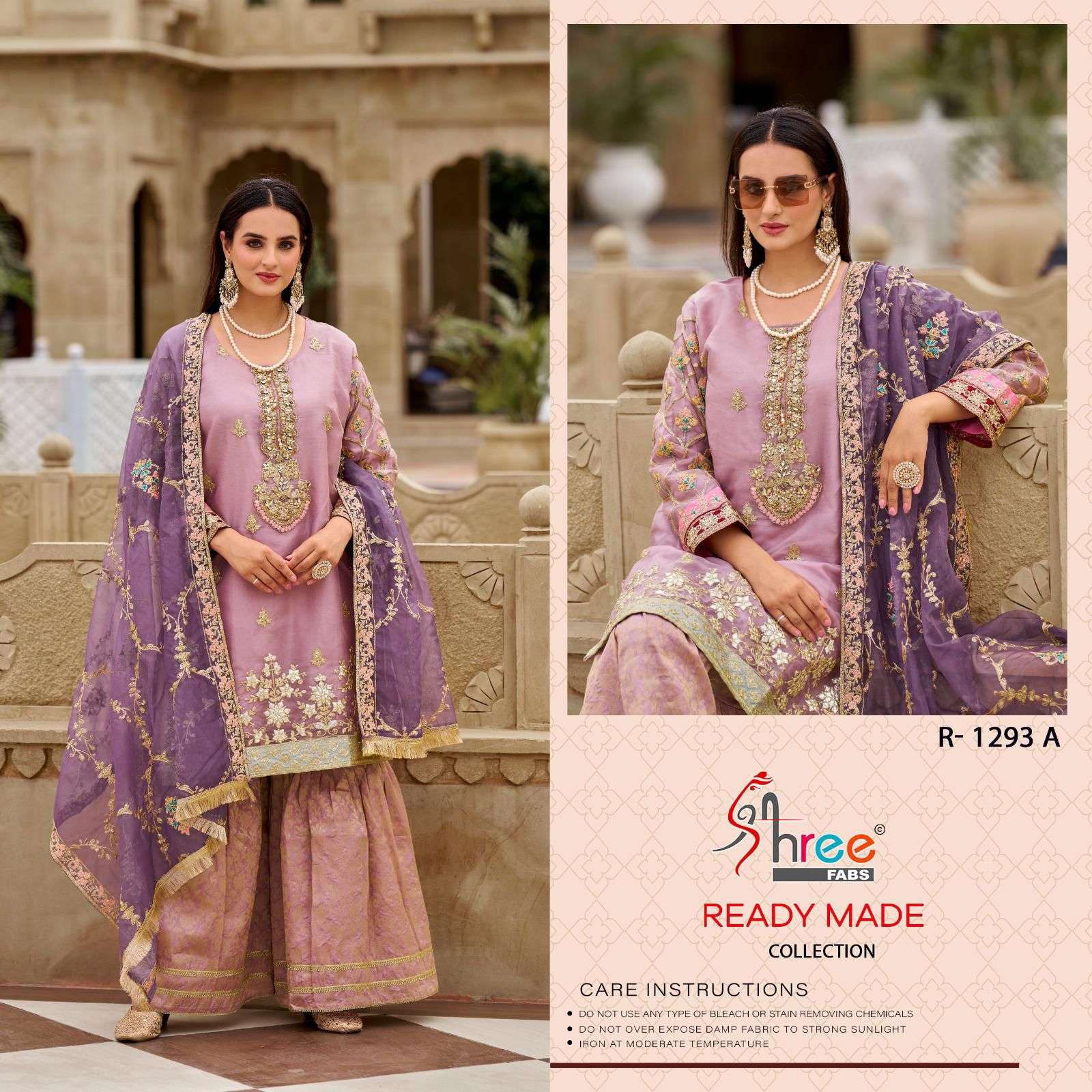 R-1293 COLOURS BY SHREE FABS HEAVY EMBROIDERED ORGANZA PAKISTANI DRESSES