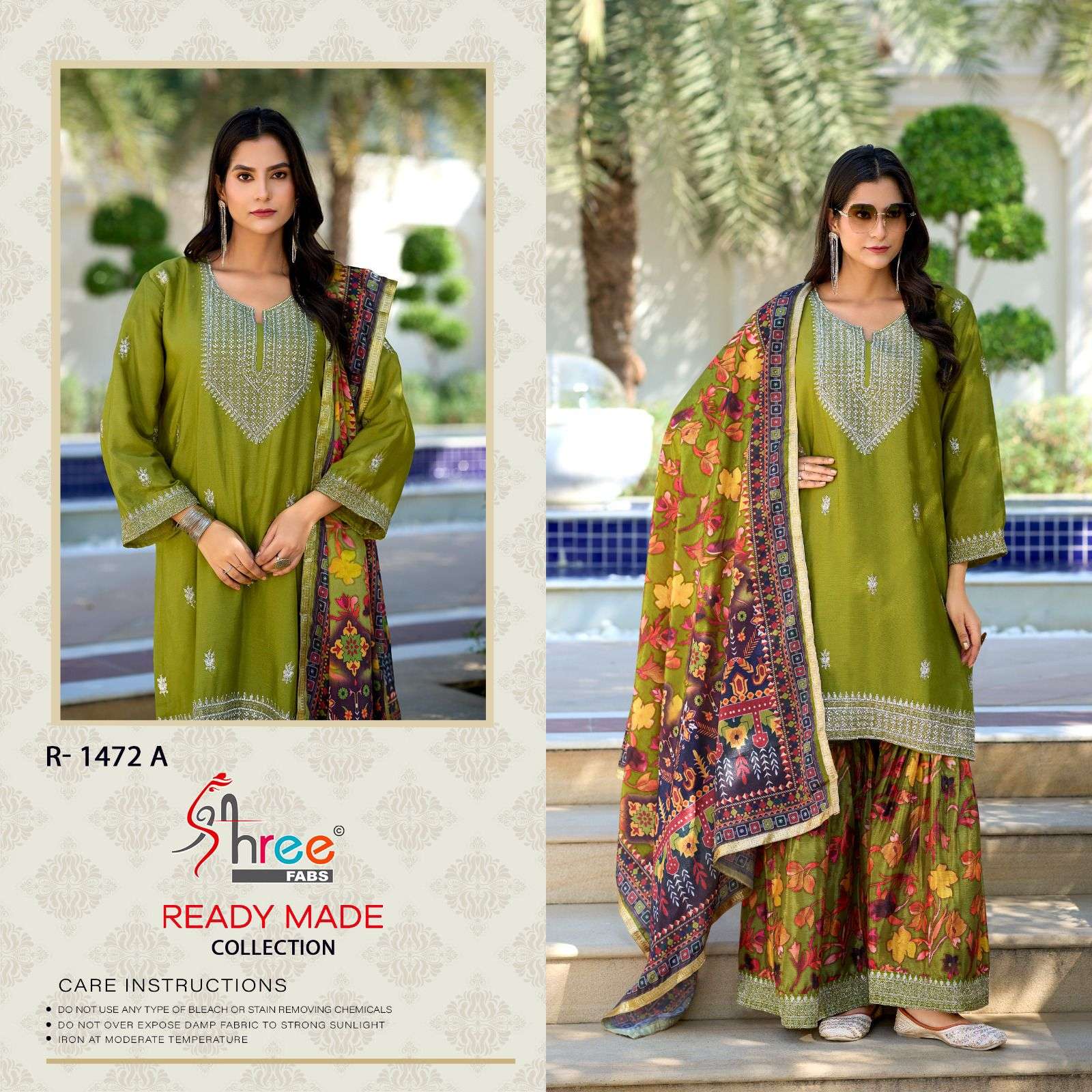 R-1472 COLOURS BY SHREE FABS HEAVY EMBROIDERED CHINON PAKISTANI DRESSES