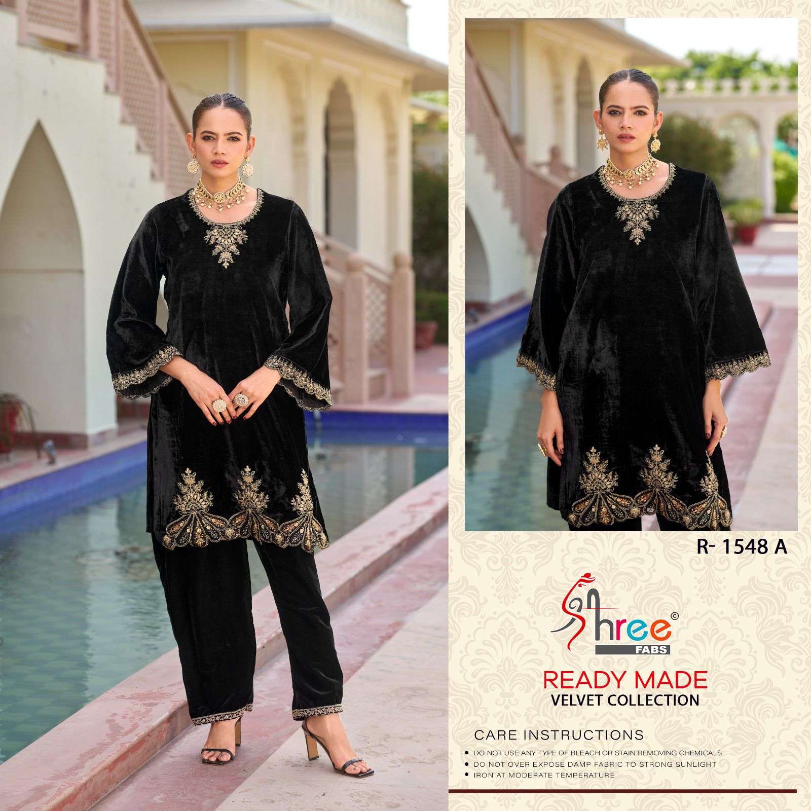 R-1548 COLOURS BY SHREE FABS HEAVY EMBROIDERED VELVET PAKISTANI DRESSES