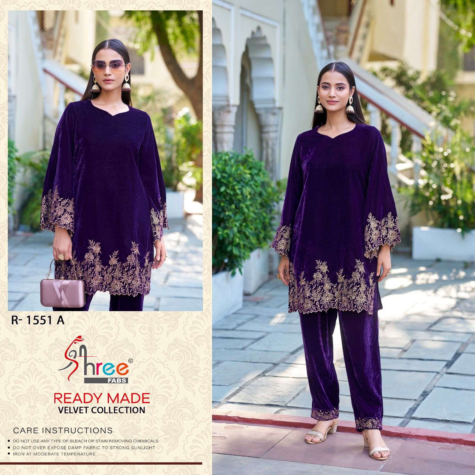 R-1551 COLOURS BY SHREE FABS HEAVY EMBROIDERED VELVET PAKISTANI DRESSES