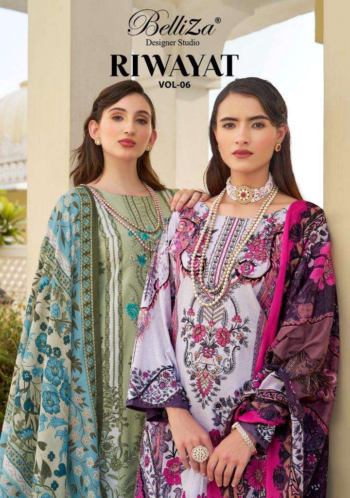 RIWAYAT VOL-06 BY BELLIZA 995-001 TO 995-008 SERIES VISCOSE RAYON DIGITAL PRINT DRESSES