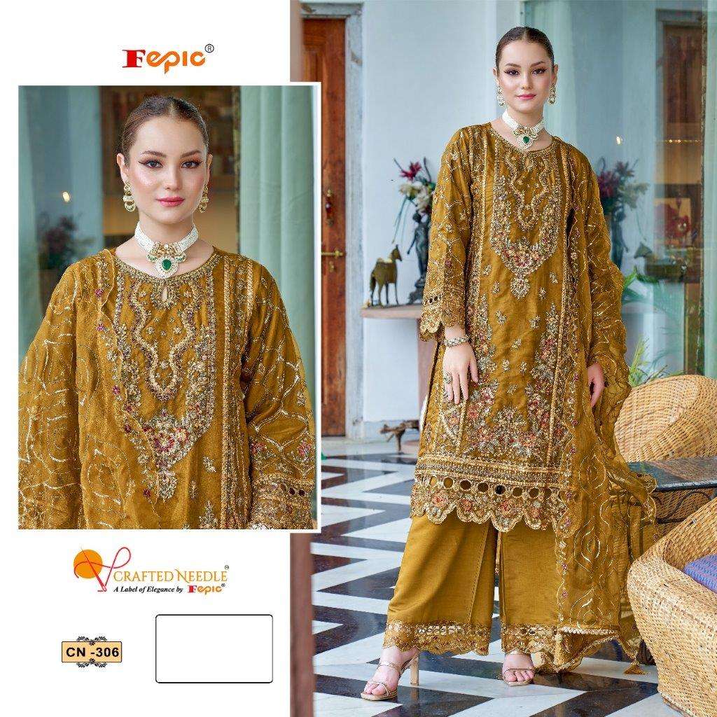 ROSEMEEN CN-306 COLOURS BY FEPIC DESIGNER ORGANZA STICHED PAKISTANI DRESSES