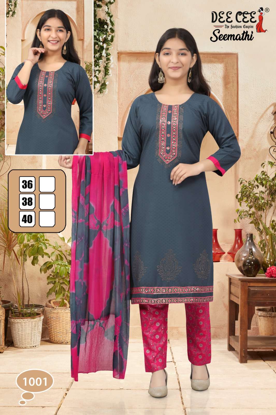 SEEMATHI BY DEE CEE 1001 TO 1006 SERIES DESIGNER FANCY RAYON PRINT DRESSES