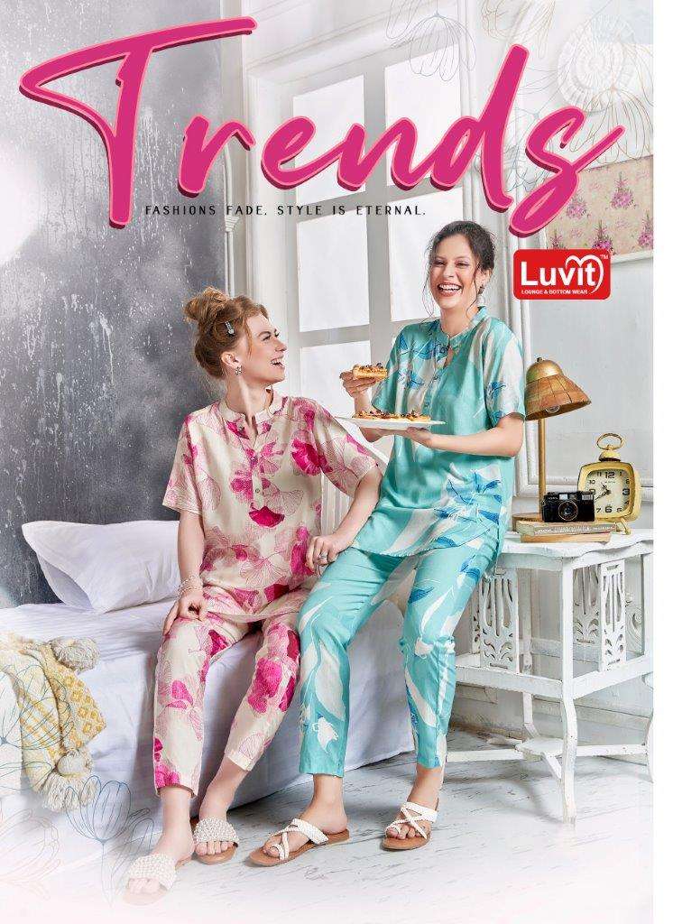 TRENDS BY LUVIT 101 TO 108 SERIES STYLISH PURE RAYON PRINTED CO-ORDS SET