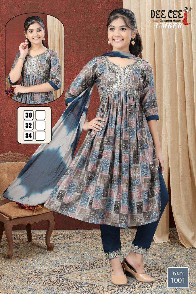 UMBER BY DEE CEE 1001 TO 1006 SERIES DESIGNER FANCY CHANDERI PRINT DRESSES