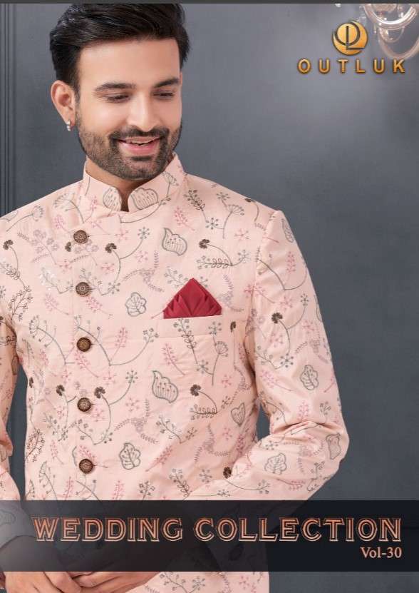 WEDDING COLLECTION VOL-30 BY OUTLUK 30001 TO 30007 SERIES MENS KURTAS WITH PAJAMA