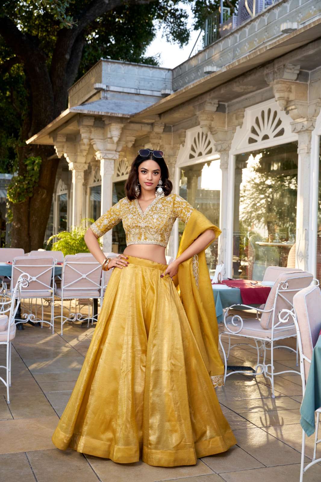 1424 COLOUR BY ASLIWHOLESALE DESIGNER GOLDIE FANCY EMBROIDERY LEHENGA