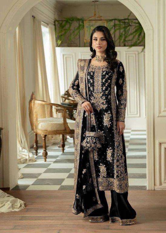 1487 HIT COLOUR BY ASLIWHOLESALE DESIGNER FAUX GEORGETTE PAKISTANI DRESSES