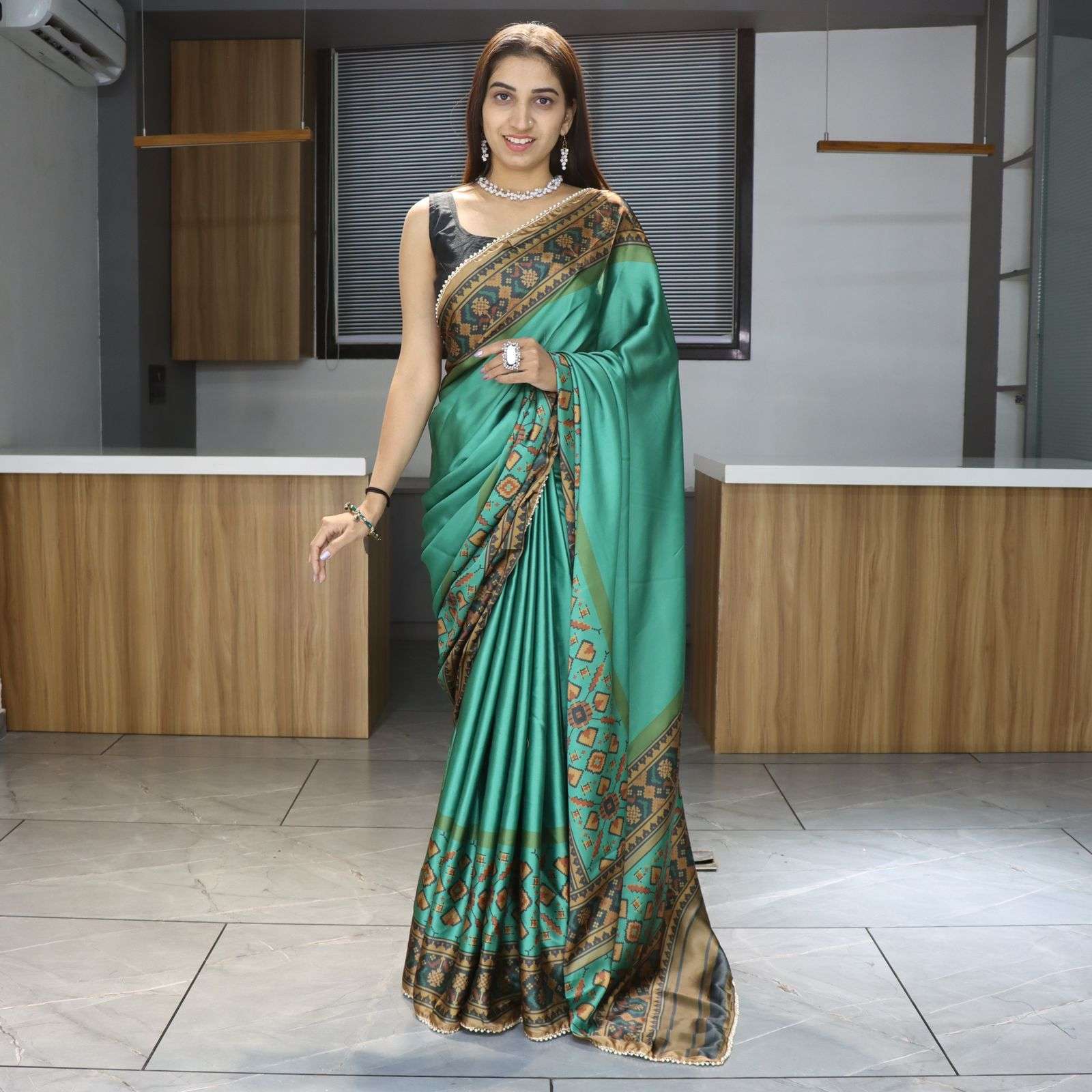 2306 COLOUR BY ASLIWHOLESALE DESIGNER SOFT JAPAN SATIN PRINTED SAREES