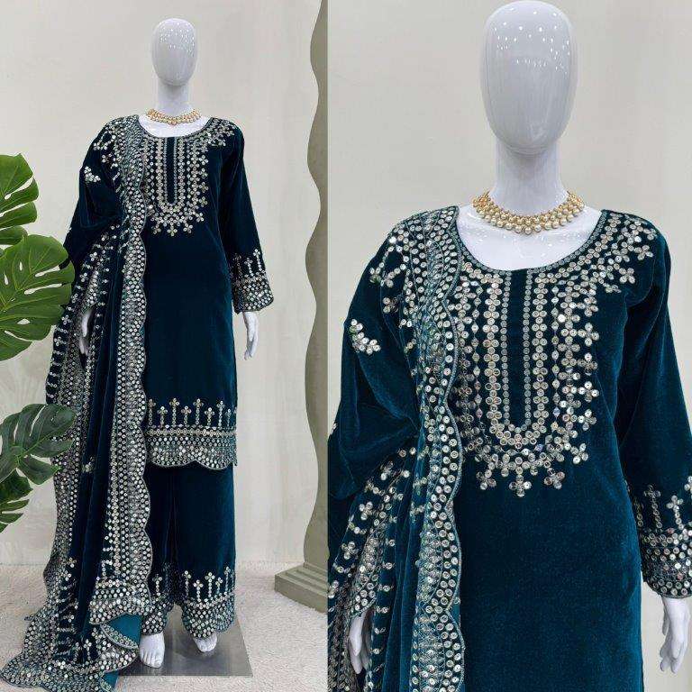 5793 HIT COLOUR BY ASLIWHOLESALE DESIGNER VISCOSE VELVET PAKISTANI DRESS