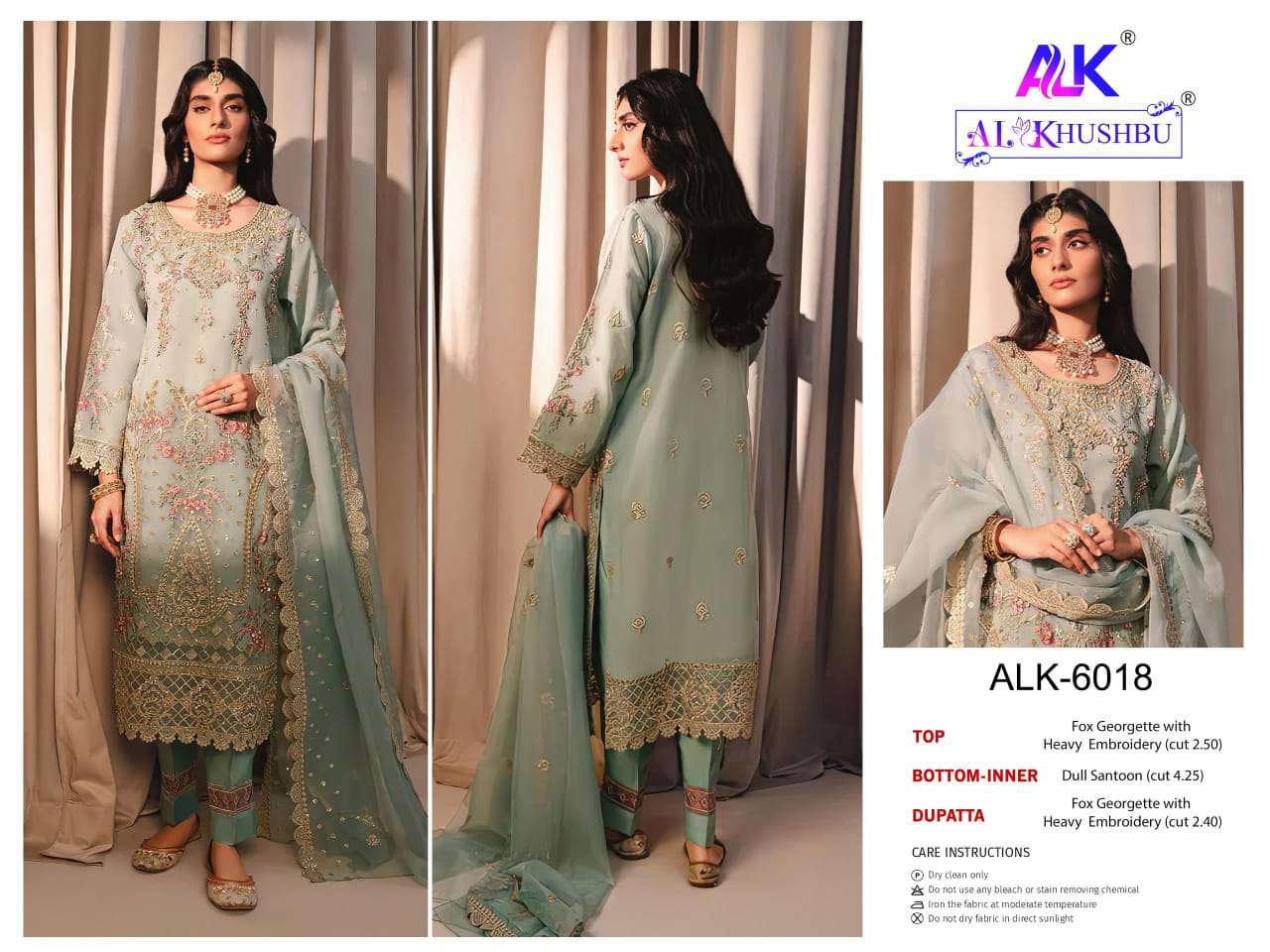 AFIFA VOL-03 BY AL KHUSHBU HEAVY GEORGETTE EMBROIDERY PAKISTANI DRESSES