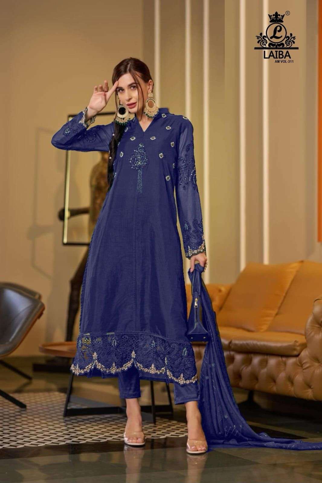 AM VOL-311 NX BY LAIBA DESIGNER HEAVY PURE IMPORTED STITCHED DRESSES