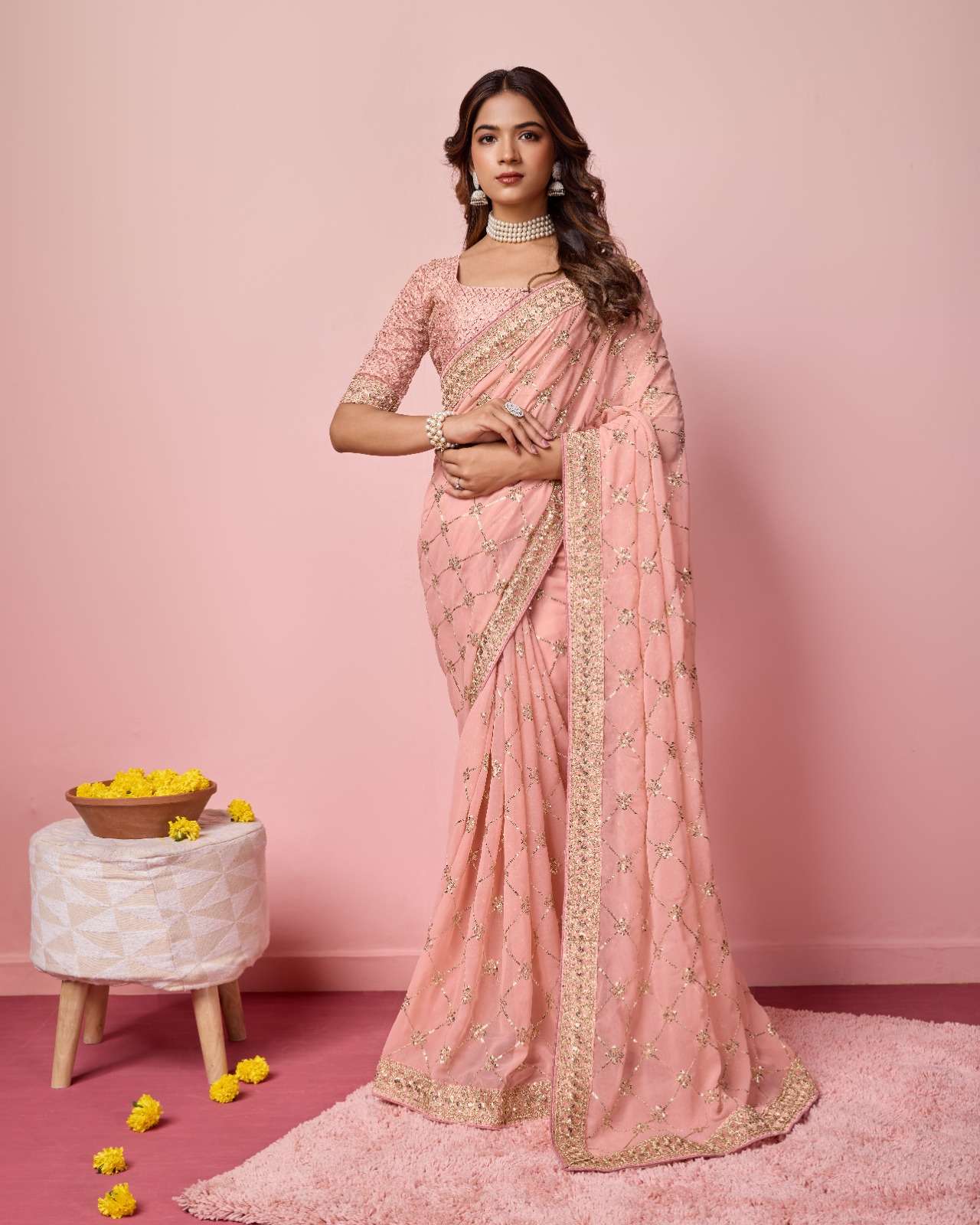 DELTA VOL-02 BY ASLIWHOLESALE DESIGNER PURE SOFT GEROGETTE SAREES