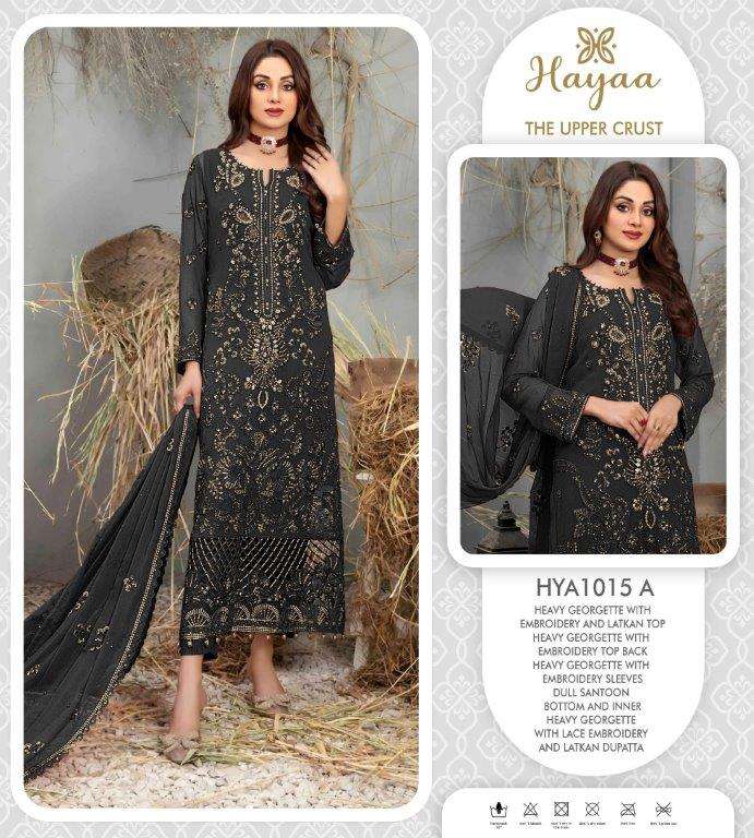 HAYA 1015 BY ASLIWHOLESALE PREMIUM GEORGETTE PAKISTANI DRESSES 