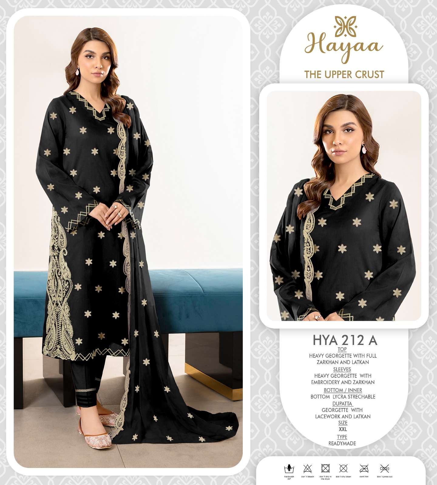 HAYA 212 COLOURS BY ASLIWHOLESALE DESIGNER GEORGETTE EMBROIDERED DRESSES 