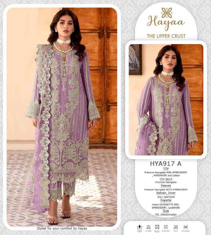 HAYA-917 BY ASLIWHOLESALE DESIGNER PREMIUM SHIMMER NETEMBROIDERED DRESS