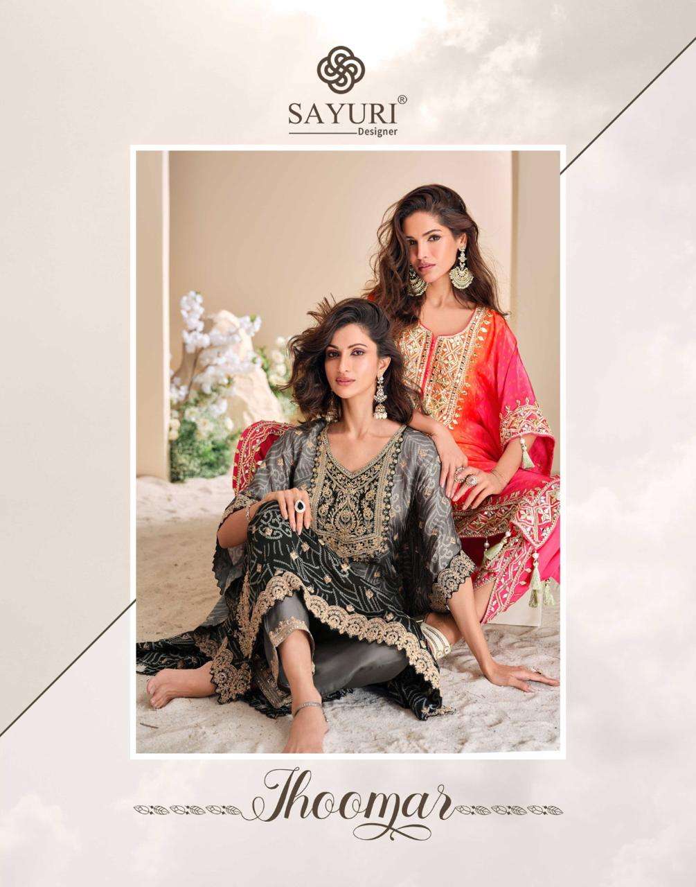 JHOOMAR BY SAYURI 5702 TO 5705 SERIES HEAVY VISCOSE SILK EMBROIDERED KAFTAN