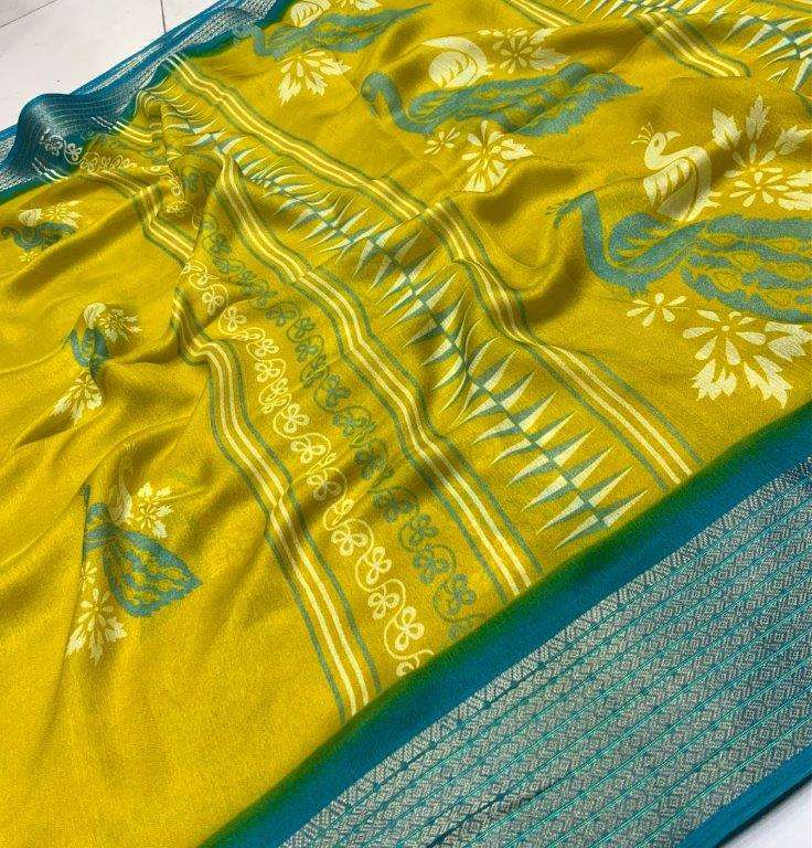 MORNI 029 BY ASLIWHOLESALE DESIGNER PURE FANCY PEACOCK PRINETD SAREES