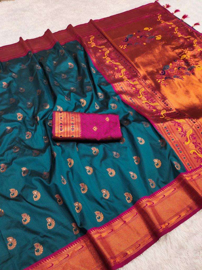 NATH PAITHANI BY ASLIWHOLESALE DESIGNER SOFT PAITHANI SILK WEAVING SAREES