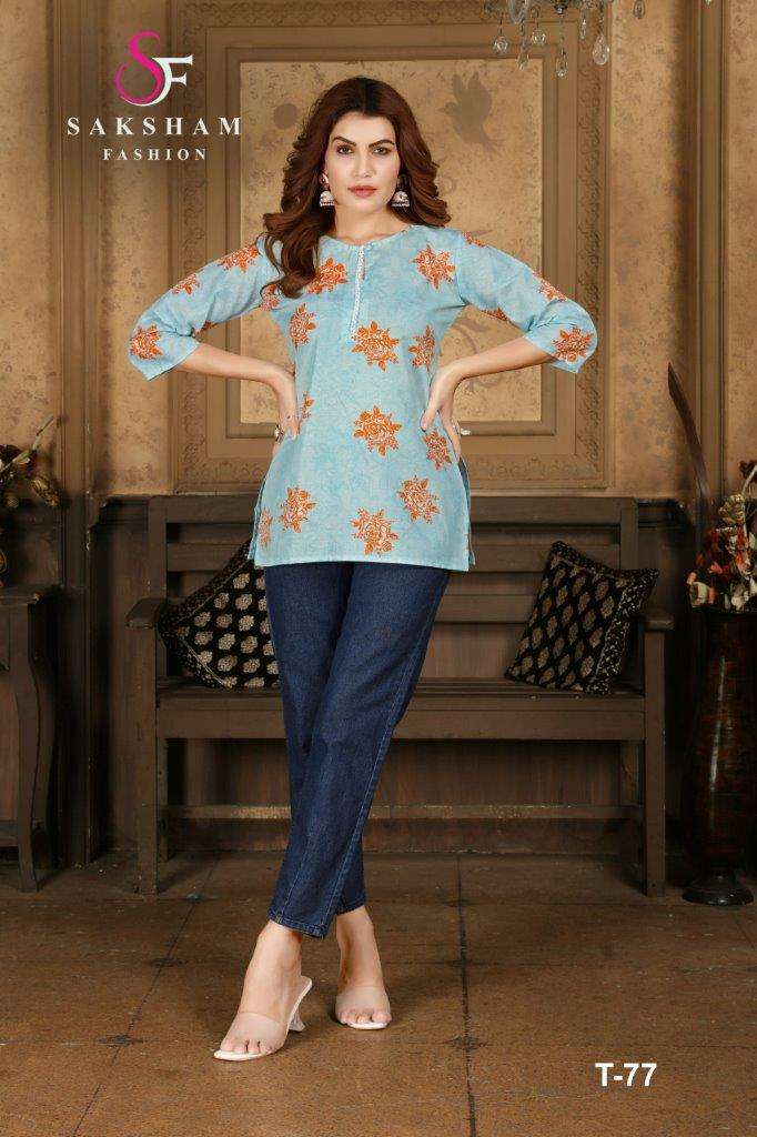 NIMITA VOL-191 BY ASLIWHOLESALE DESIGNER FACNY PURE COTTON PRINTED TOPS KURTIS