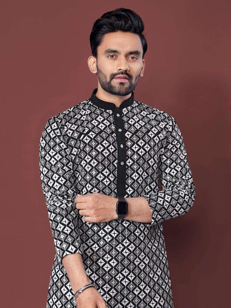 PUSHPA BY ASLIWHOLESALE SOFT ROYAL SILK MENS KURTA PAJAMA