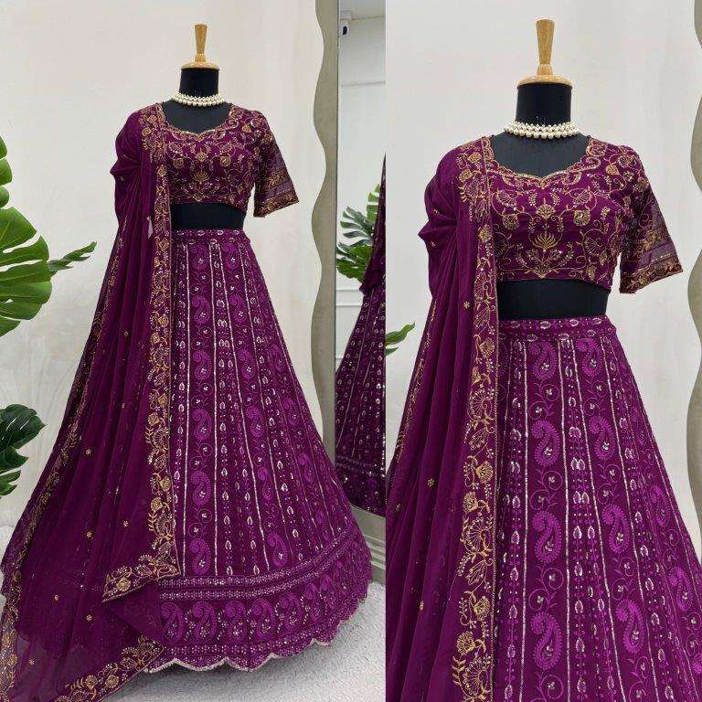 QRC-319 BY ASLIWHOLESALE DESIGNER FAUX GEORGETTE LEHANGHA 