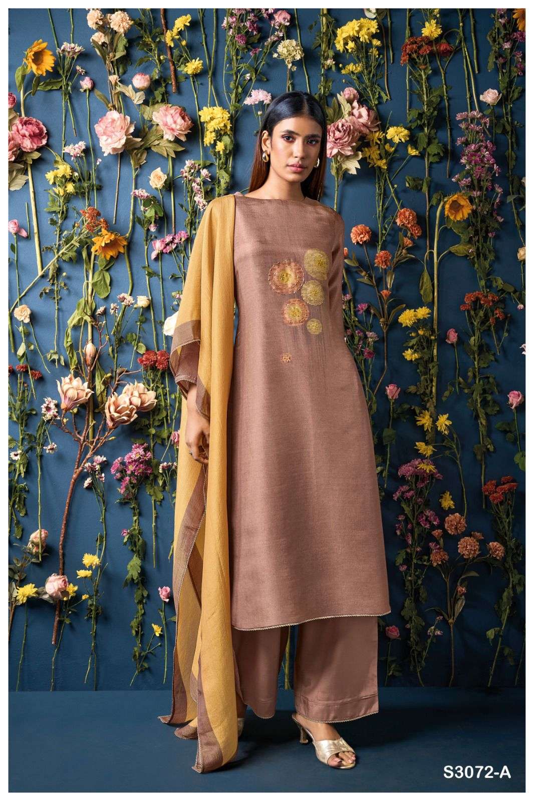 RITIKA BY GANGA FASHION S3072-A TO S3072-C SERIES PURE PREMIUM BEMBERG SILK DRESSES