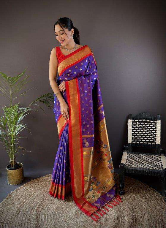 RONALDO BY ASLIWHOLESALE DESIGNER PURE SILK PAITHANI SAREES