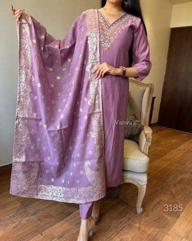 SAANVI BY ASLIWHOLESALE PURE VISCOSE CHANDERI DRESSES 