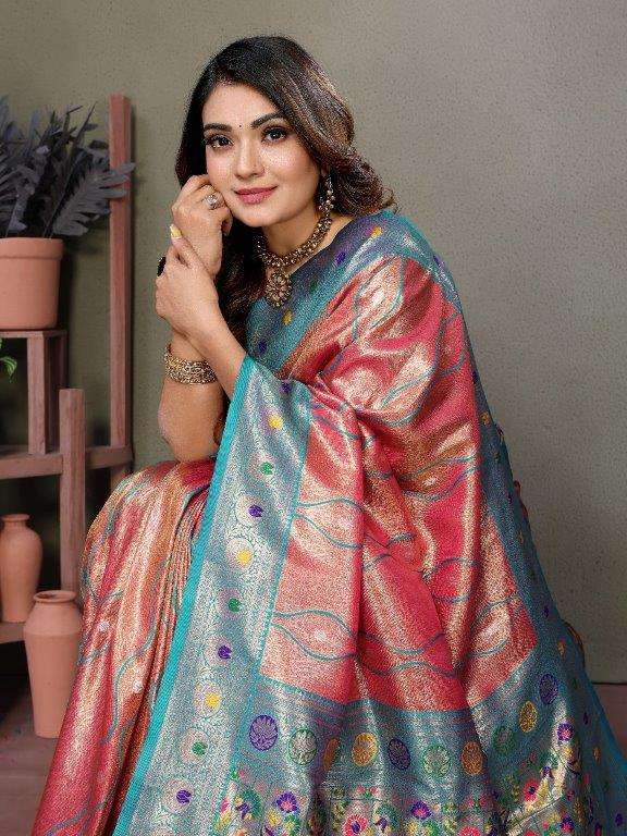 VASANT BY ASLIWHOLESALE DESIGNER PURE BANARASI TUSSEL SILK SAREES