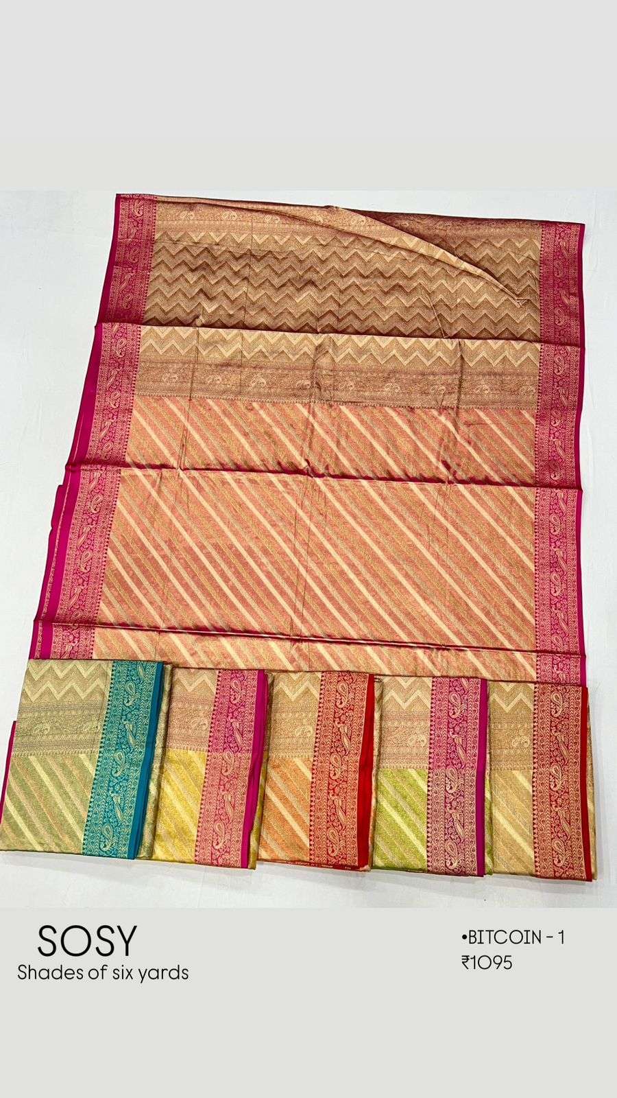 BITCOIN-1 BY SHADES OF SIX YARDS DESIGNER PURE TUSSAR SILK SAREES