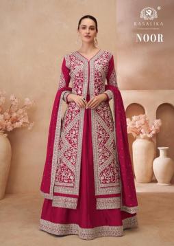 NOOR BY RASALIKA 2111 TO 2114 SERIES DESIGNER CHINON SILK PRINT DRESSES