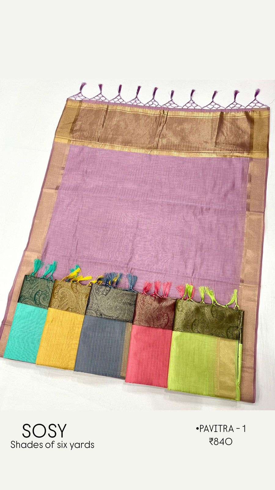 PAVITRA-1 BY SHADES OF SIX YARDS DESIGNER PURE CHANDERI SAREES