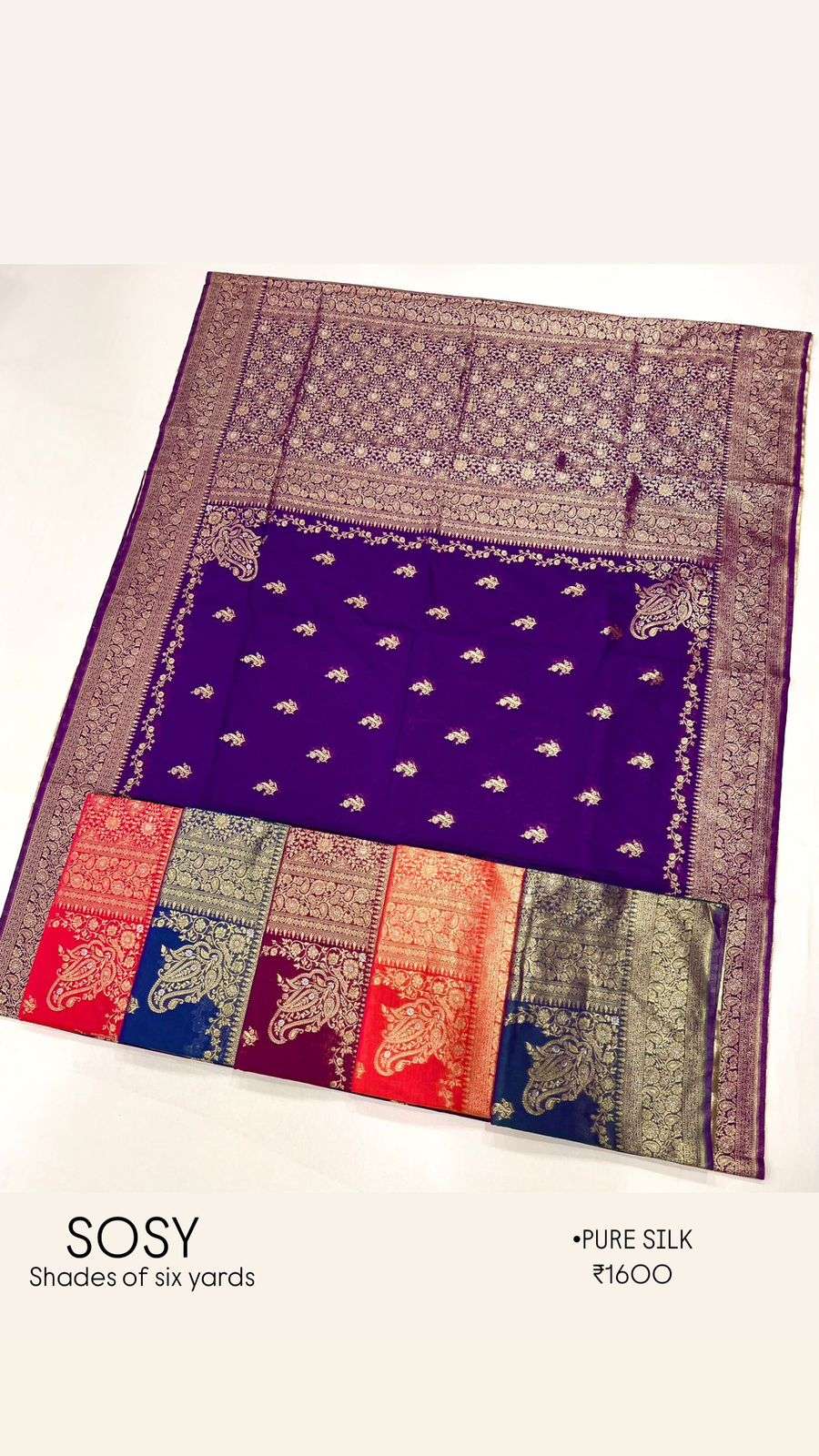 PURE SILK-1 BY SHADES OF SIX YARDS DESIGNER PURE SILK GEOREGTTE SAREES