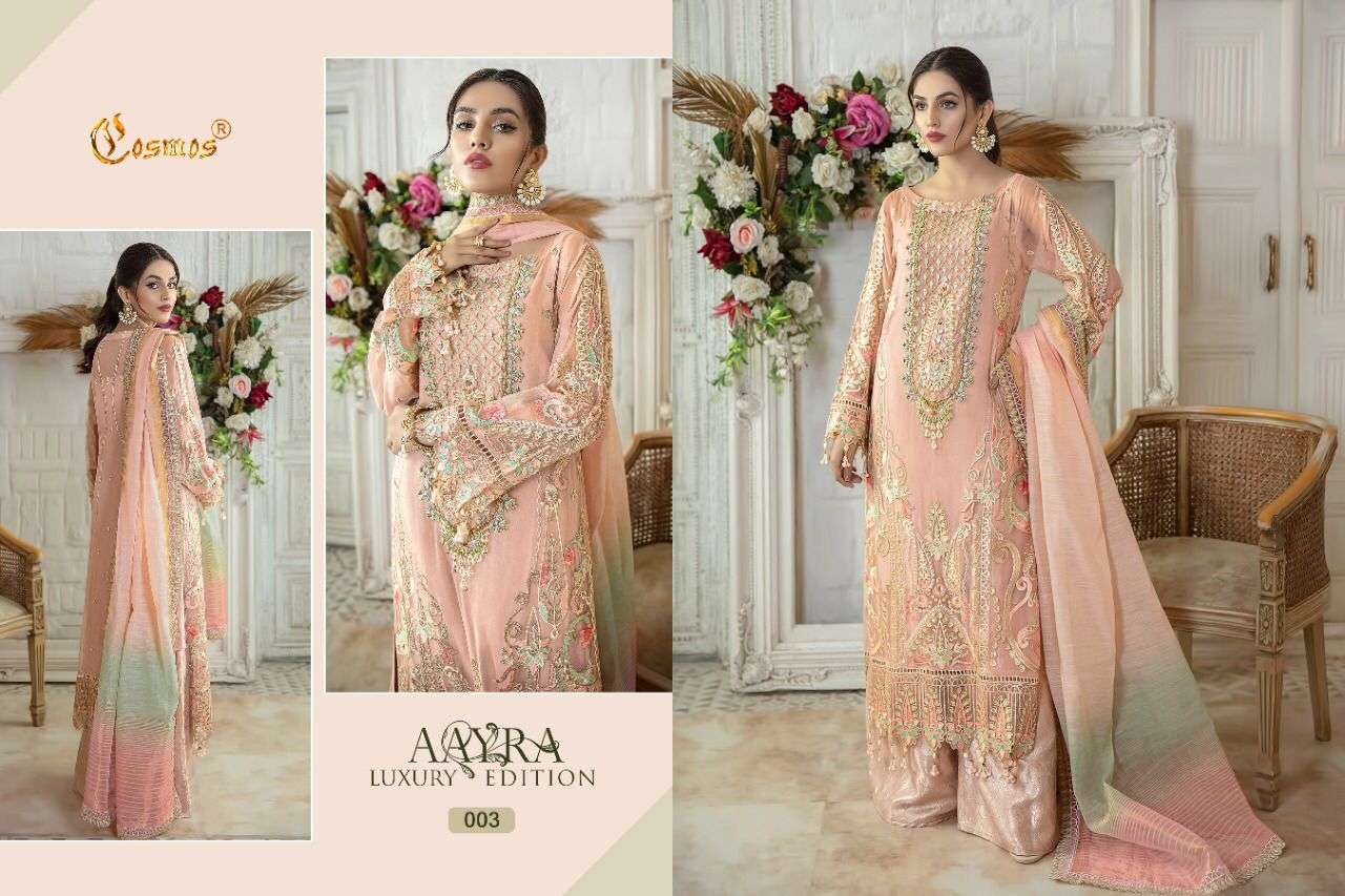 AAYRA LUXURY EDITION BY COSMOS 001 TO 005 SERIES FAUX GEORGETTE DRESSES