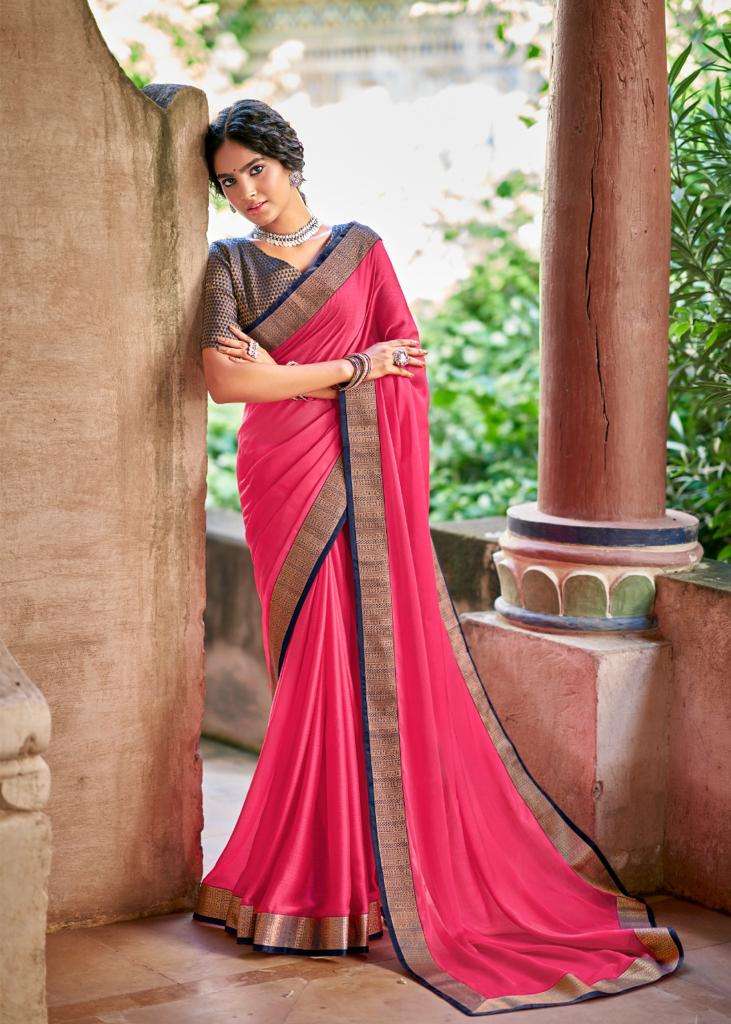 Red Georgette Embroidered Bridal Saree 1105