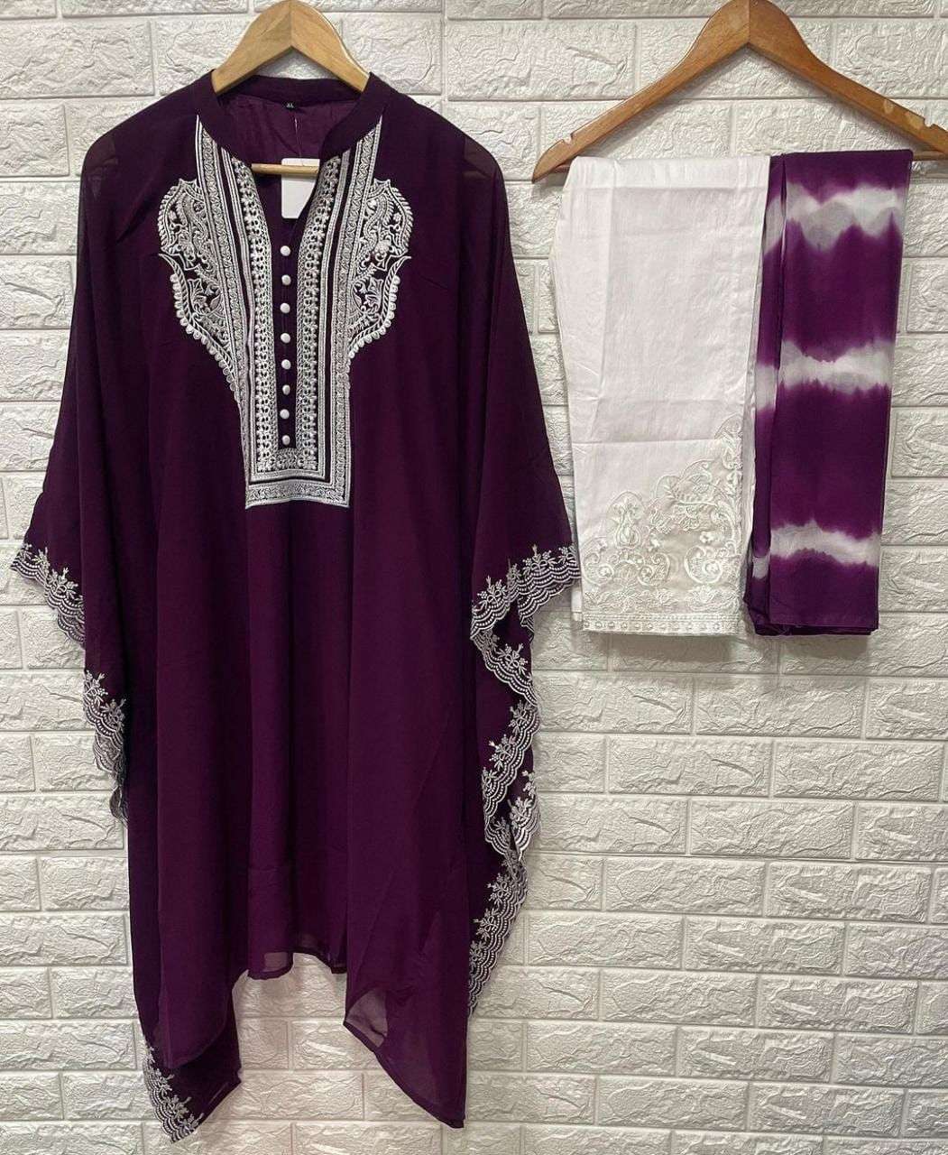 Burgundy Maroon Kaftan Dress Price in Pakistan Online – ZARSAH