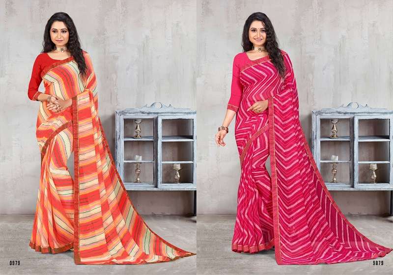 Ideal Multicolored Party Wear Lehariya Printed Georgette Saree at Rs 1499 |  Ringroad | Surat | ID: 20316069030