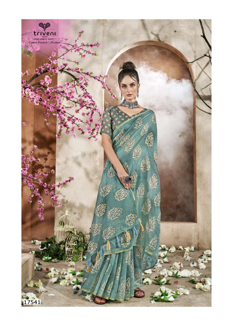 TRIVENI SAREES SARAH PRINTED COLORFUL SAREE COLLECTION ONLINE - Reewaz  International | Wholesaler & Exporter of indian ethnic wear catalogs.
