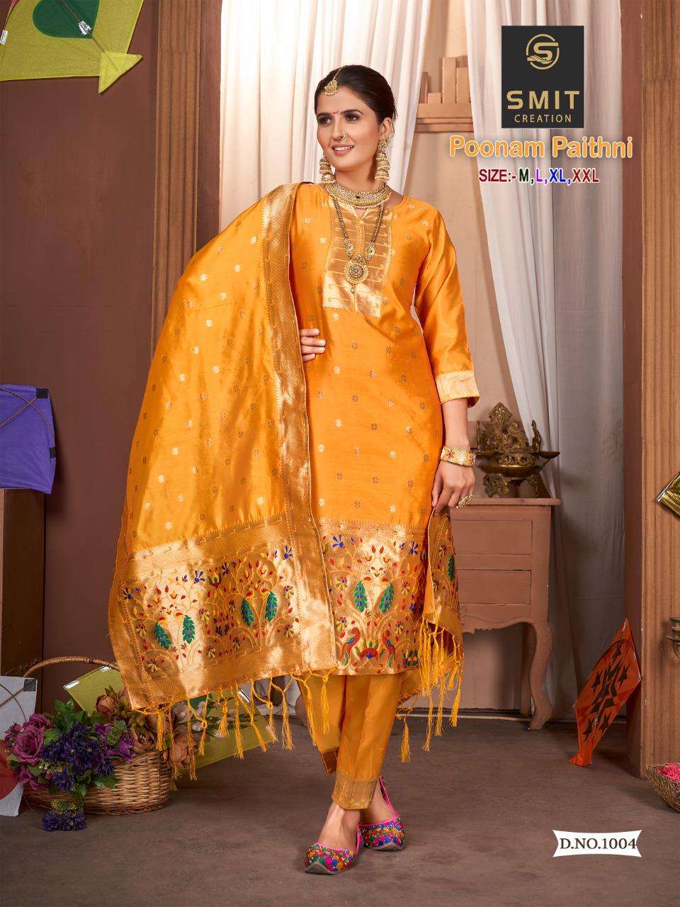 Latest Paithani Dress Material Kurti For Girls