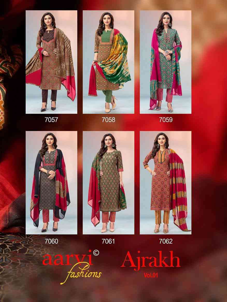 Amruta Cotton Dress Ajrakh Special Vol 1 Cotton Printed Dress Material