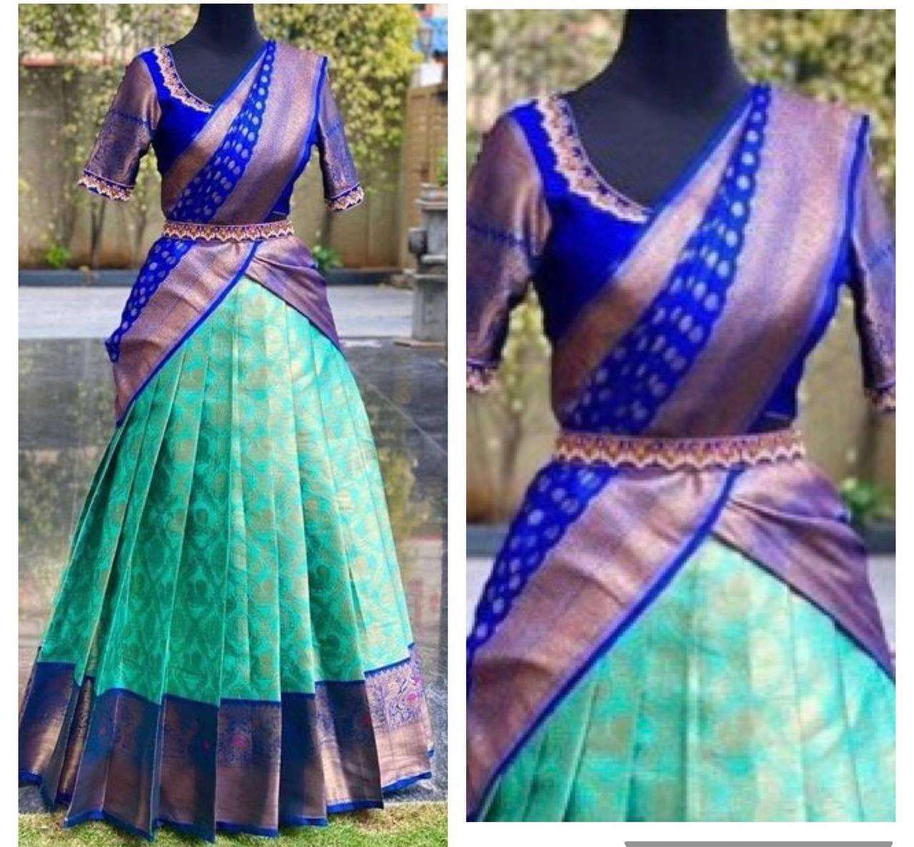 New Model Pattu Half Sarees Blouse Designs 2023