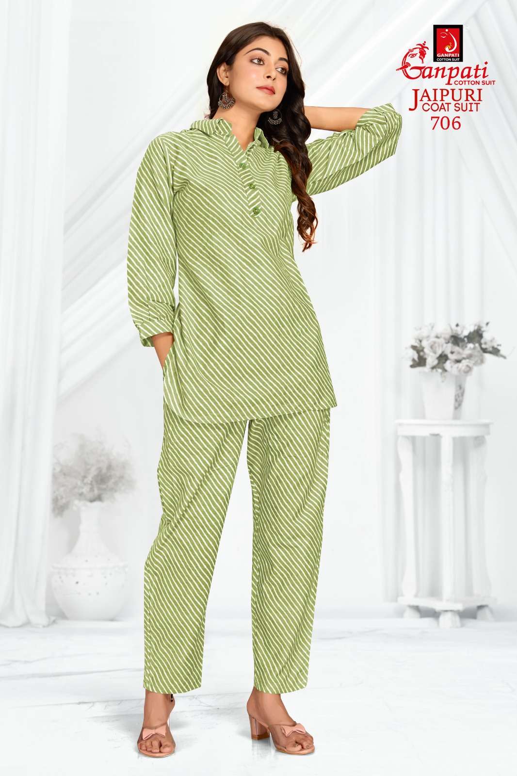 JAIPURI COAT SUIT VOL-1 BY GANPATI COTTON SUIT 101 TO 110, 53% OFF